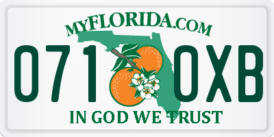 FL license plate 0710XB