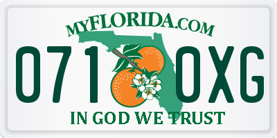 FL license plate 0710XG