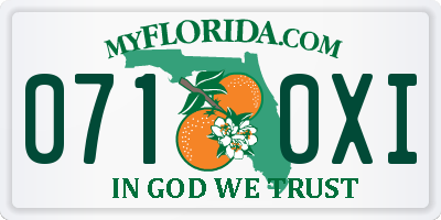 FL license plate 0710XI