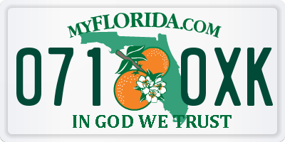 FL license plate 0710XK