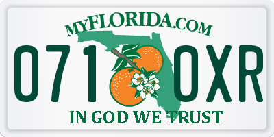 FL license plate 0710XR