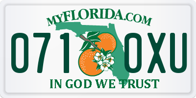 FL license plate 0710XU