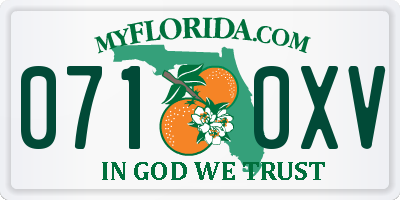 FL license plate 0710XV