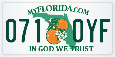 FL license plate 0710YF