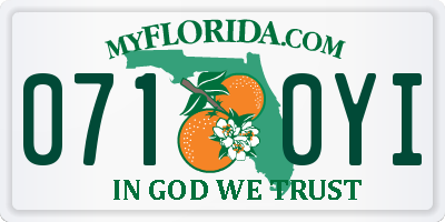 FL license plate 0710YI
