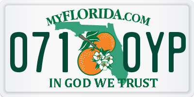 FL license plate 0710YP