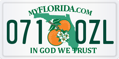 FL license plate 0710ZL