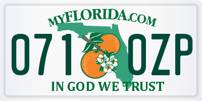 FL license plate 0710ZP