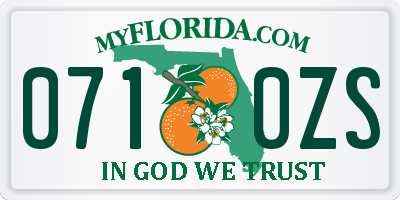 FL license plate 0710ZS