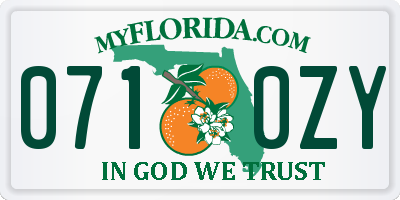 FL license plate 0710ZY