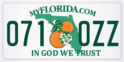 FL license plate 0710ZZ