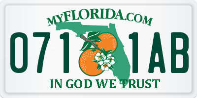 FL license plate 0711AB