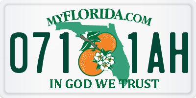 FL license plate 0711AH