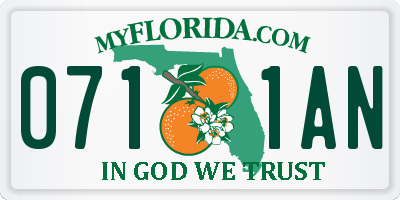 FL license plate 0711AN