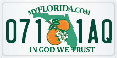 FL license plate 0711AQ