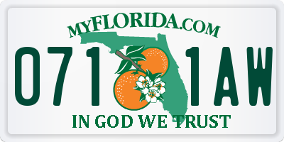 FL license plate 0711AW