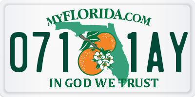 FL license plate 0711AY
