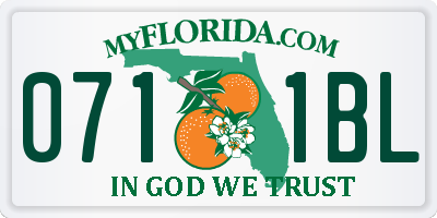 FL license plate 0711BL