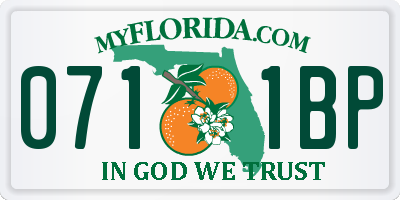 FL license plate 0711BP