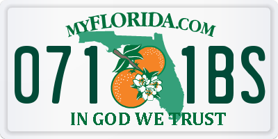 FL license plate 0711BS