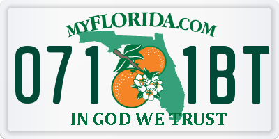 FL license plate 0711BT