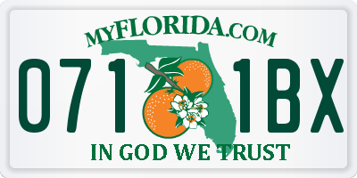 FL license plate 0711BX