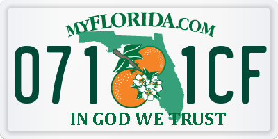 FL license plate 0711CF