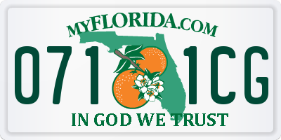 FL license plate 0711CG
