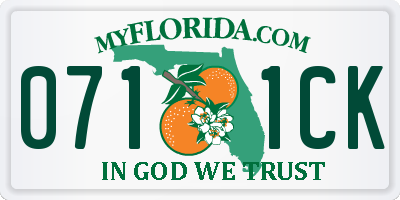 FL license plate 0711CK