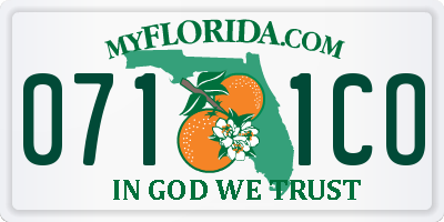 FL license plate 0711CO