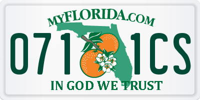 FL license plate 0711CS