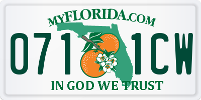 FL license plate 0711CW