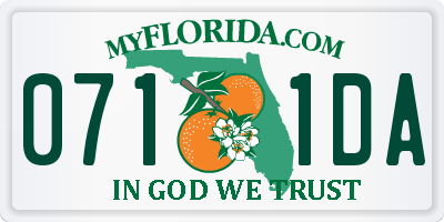FL license plate 0711DA