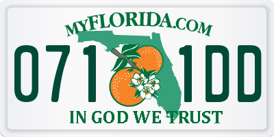 FL license plate 0711DD
