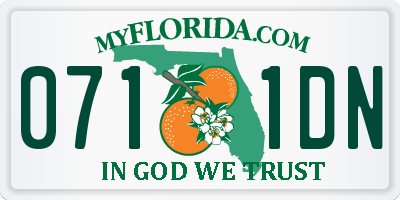 FL license plate 0711DN