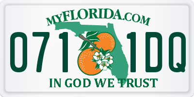 FL license plate 0711DQ