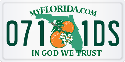 FL license plate 0711DS
