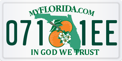 FL license plate 0711EE