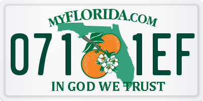 FL license plate 0711EF