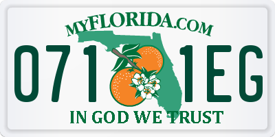 FL license plate 0711EG