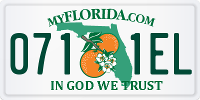 FL license plate 0711EL