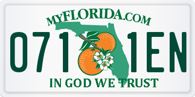 FL license plate 0711EN
