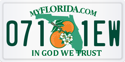 FL license plate 0711EW