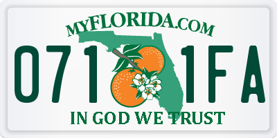 FL license plate 0711FA