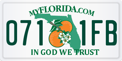 FL license plate 0711FB