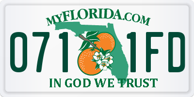 FL license plate 0711FD