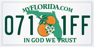 FL license plate 0711FF