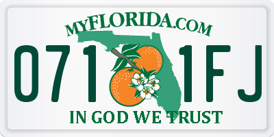 FL license plate 0711FJ