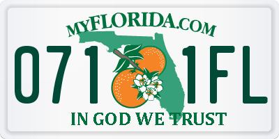 FL license plate 0711FL