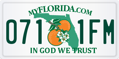 FL license plate 0711FM
